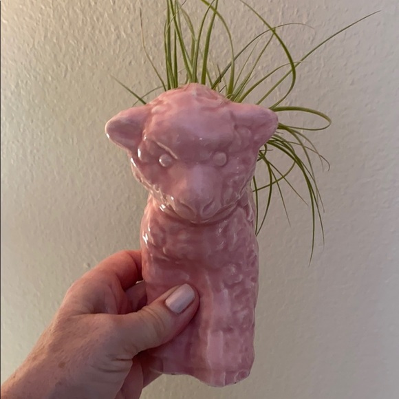 Vintage ceramic vase Lamb Pink